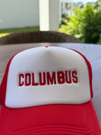 Columbus Embroidered Hat | Red