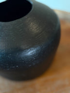 Black Metal Textured Vase Medium
