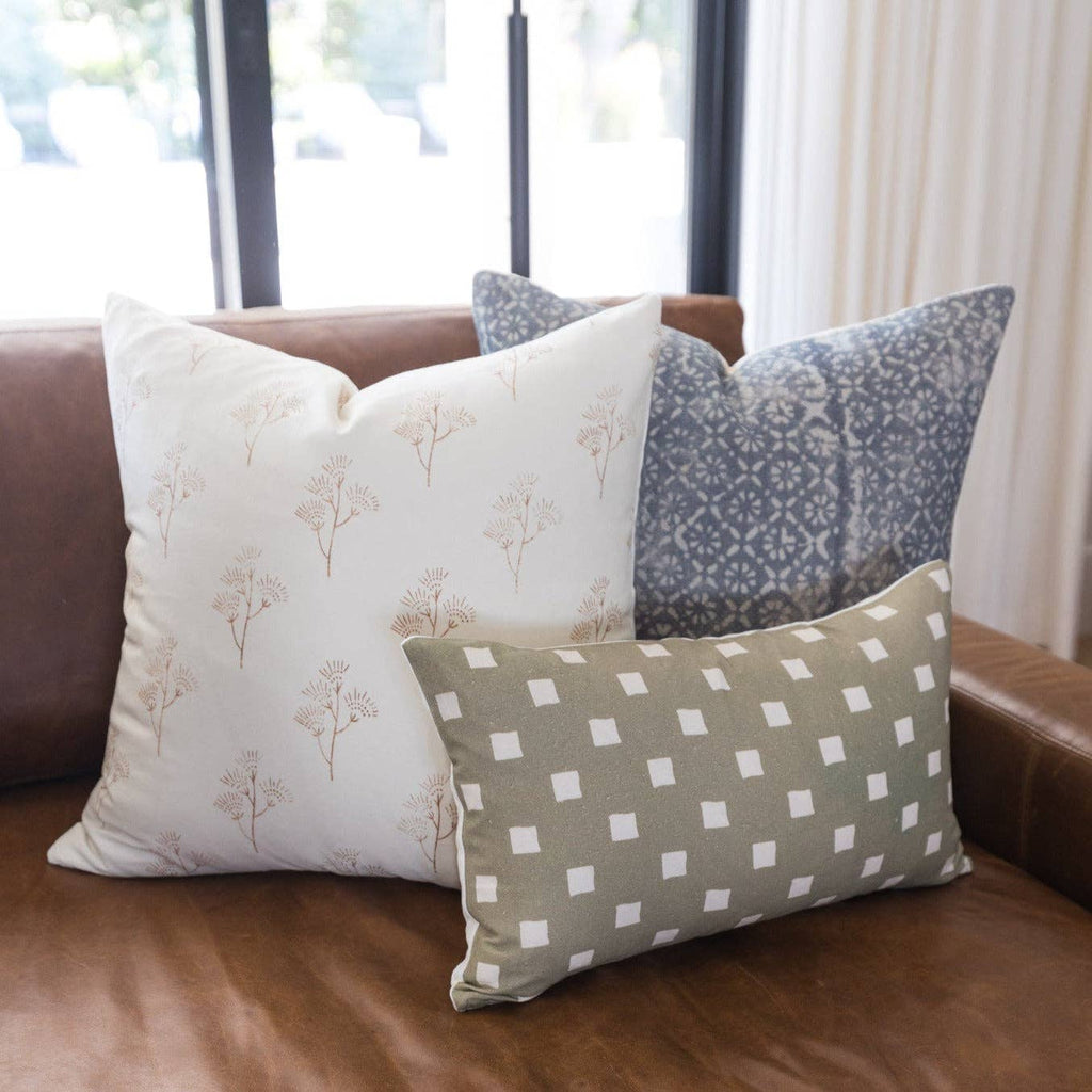 Harbor Block Print Pillow Cover 22”