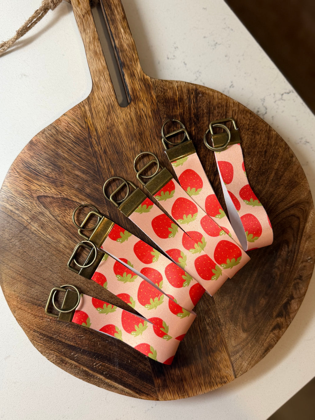 Strawberry Patch Key Fob