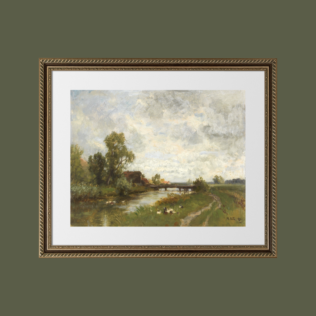 By the River Landscape Print