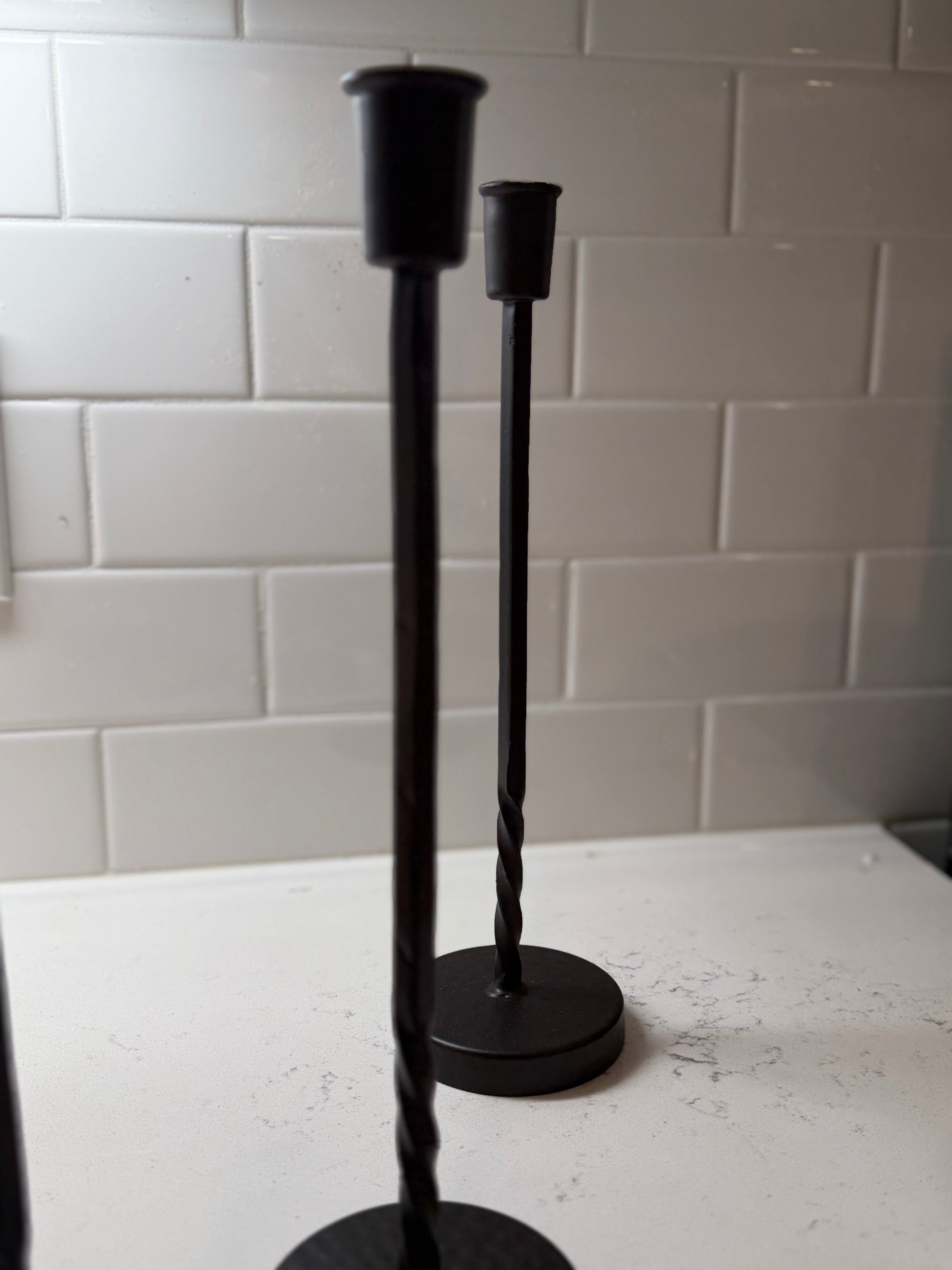 Black Taper Holder 12”