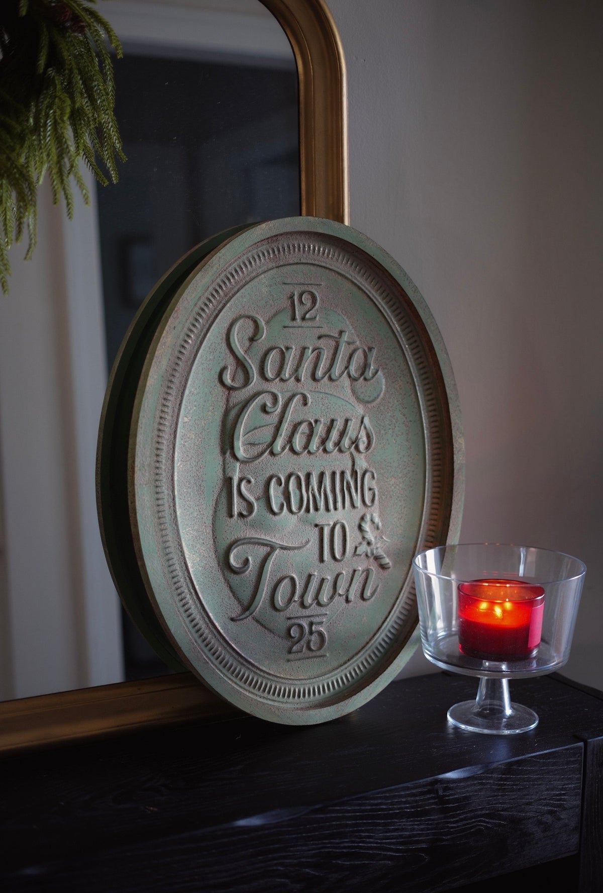 Santa Claus Is Coming To Town 24.5” Sign