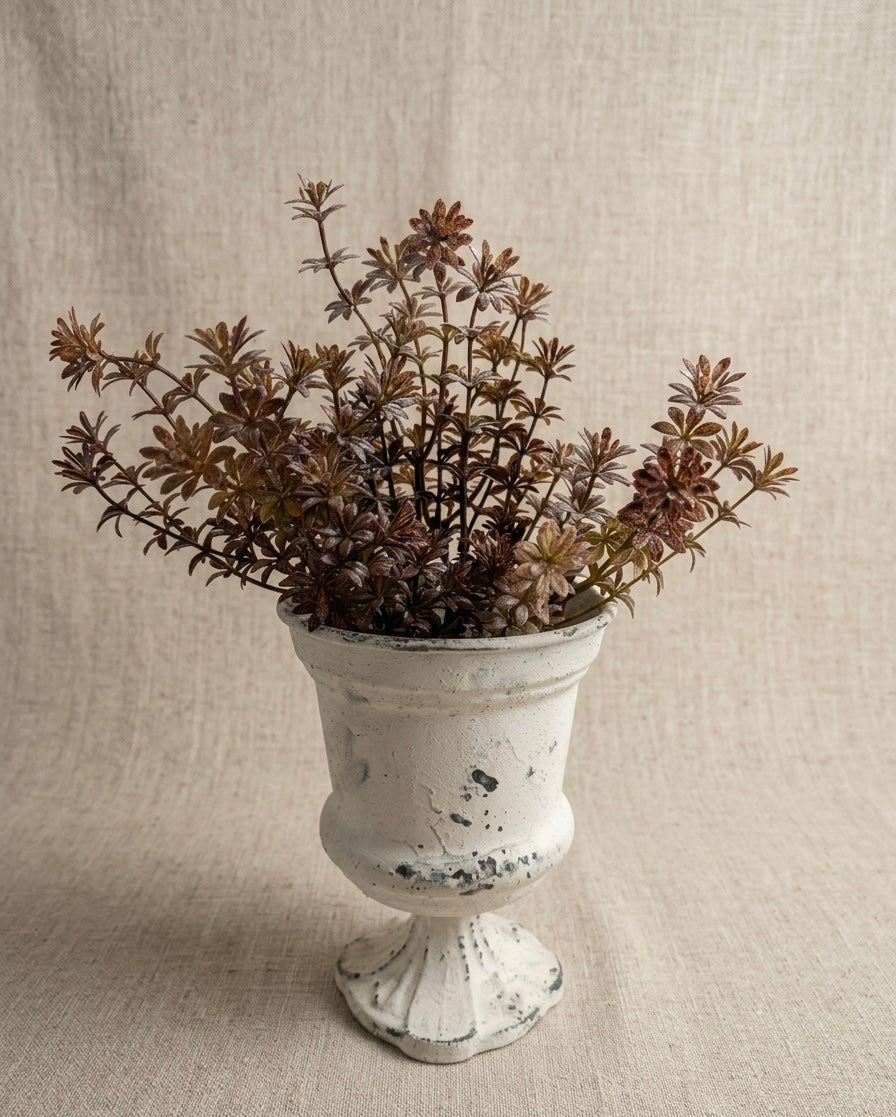 Elden Distressed Urn, Cream