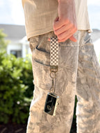 Key Fob in Olive Checker