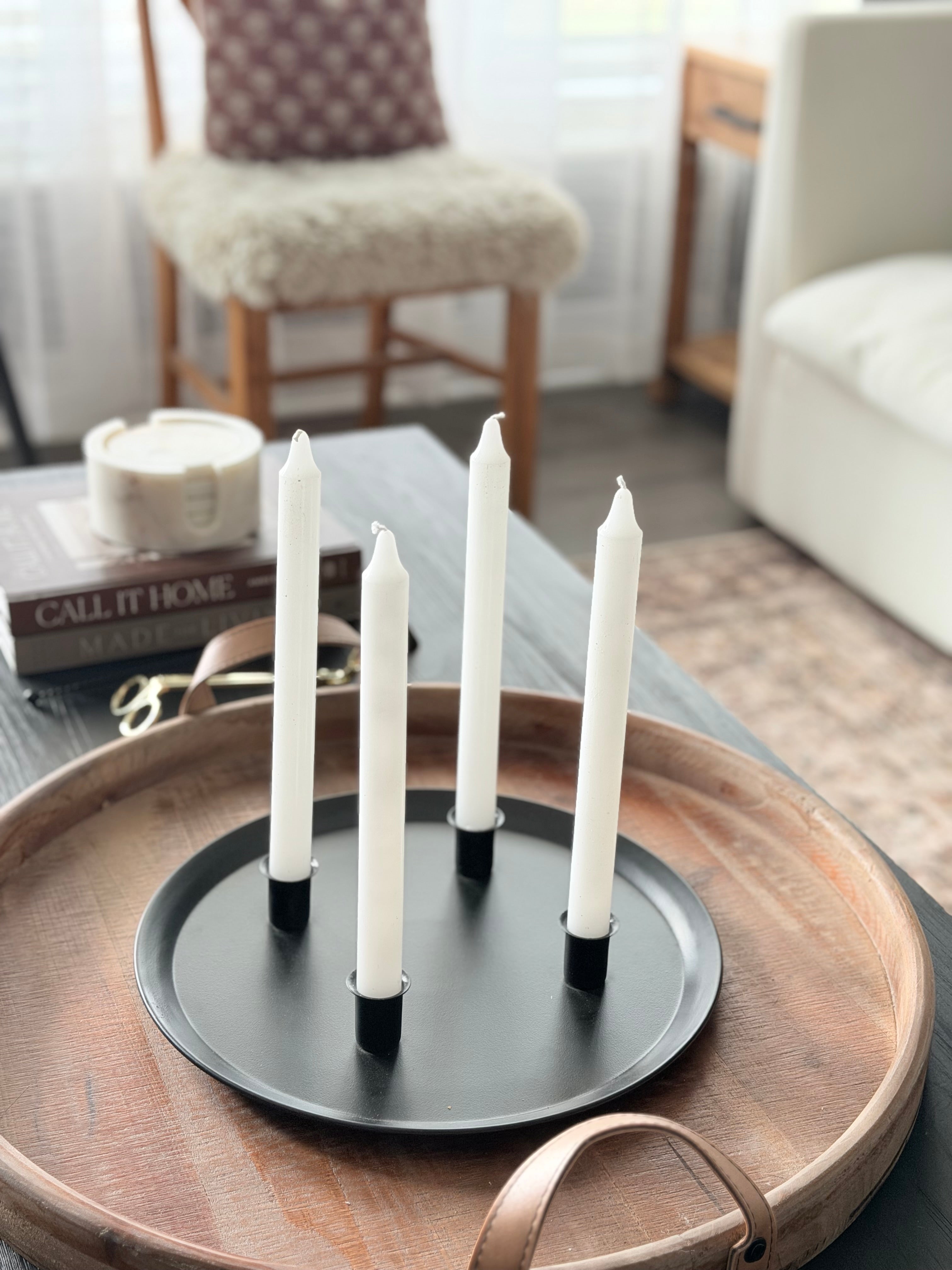 4 Taper Candle Tray