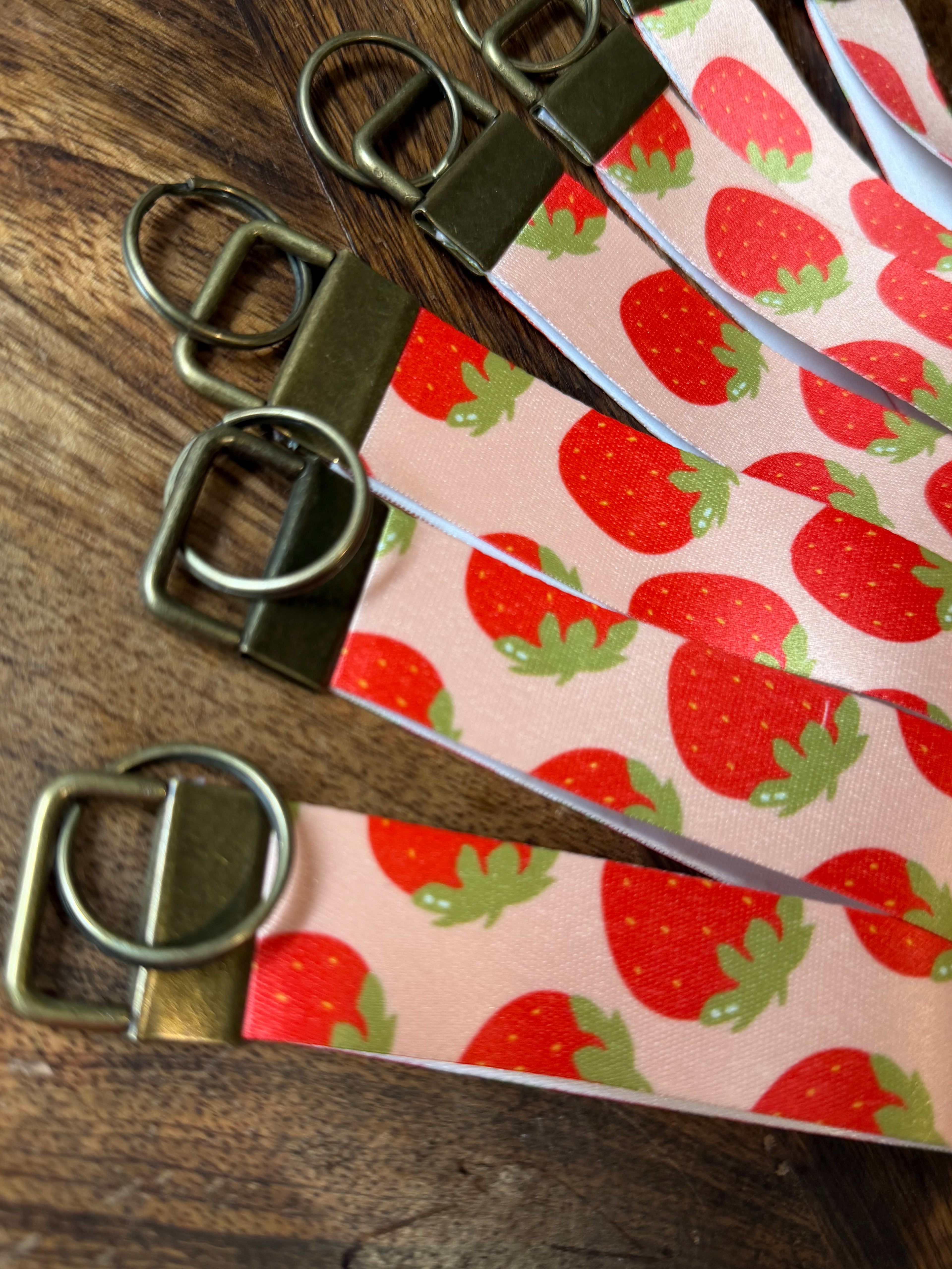 Strawberry Patch Key Fob