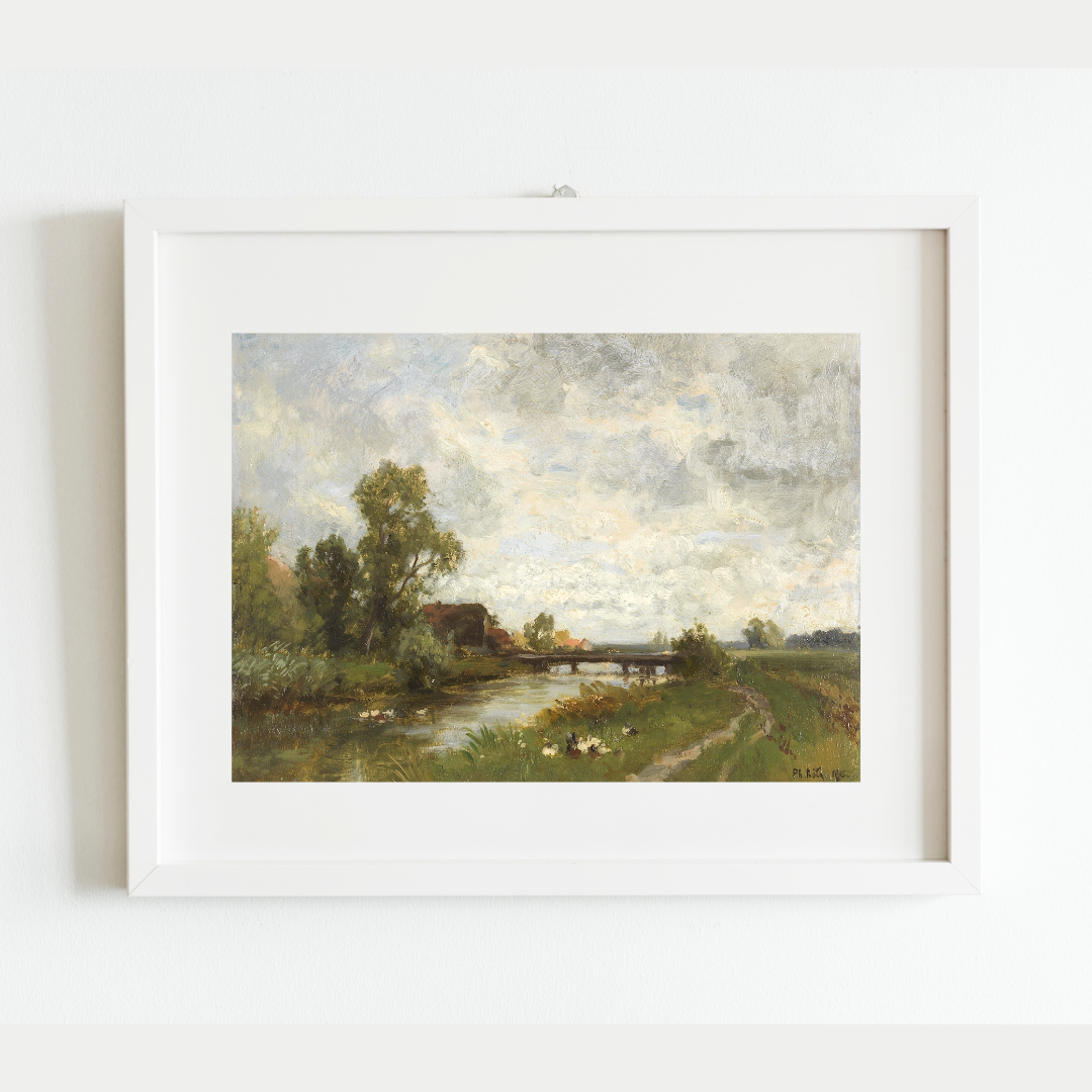 By the River Landscape Print
