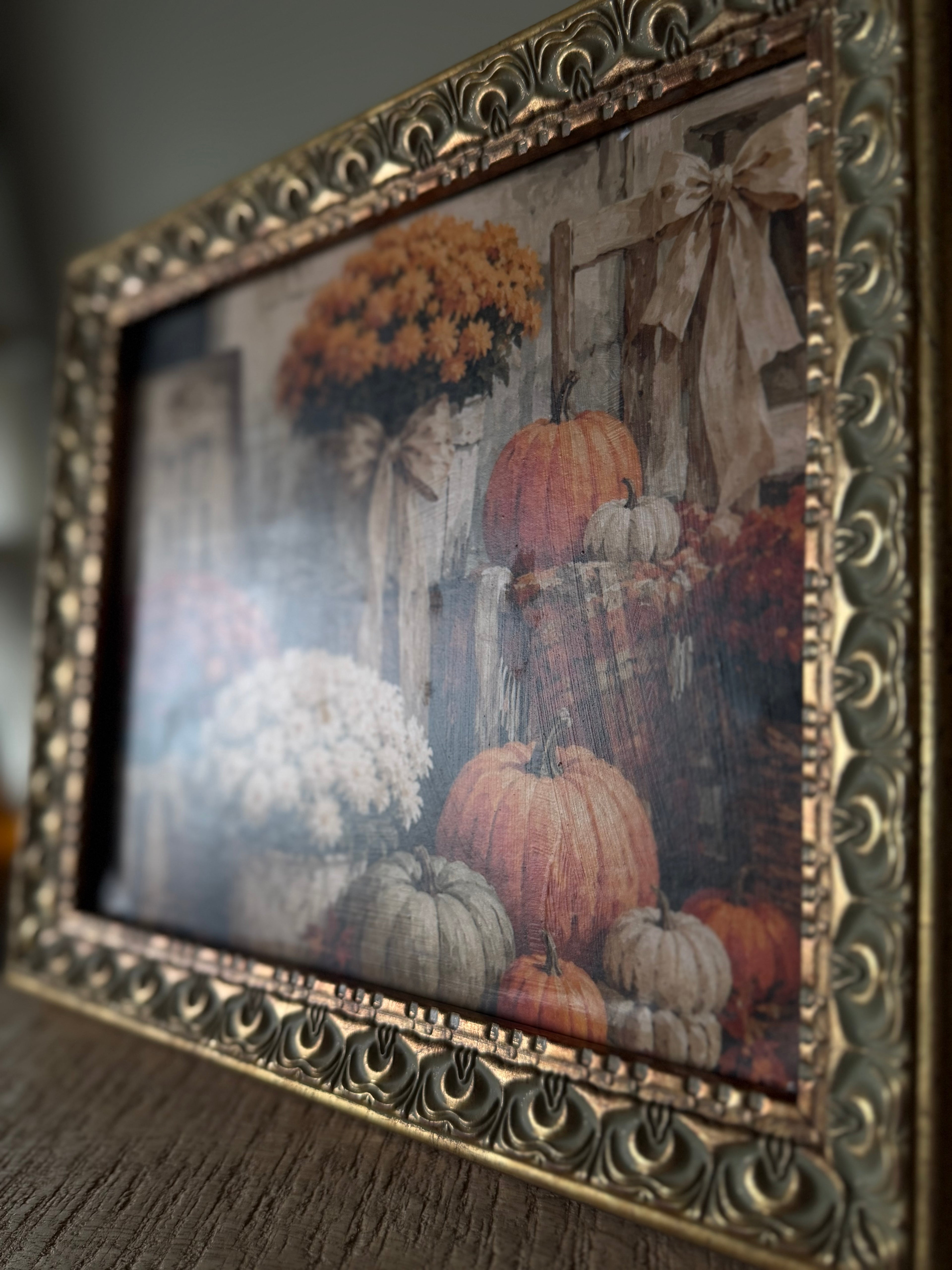 Autumn Harvest Large Gilded Frame Art 8x10