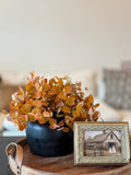 Black Metal Textured Vase Medium