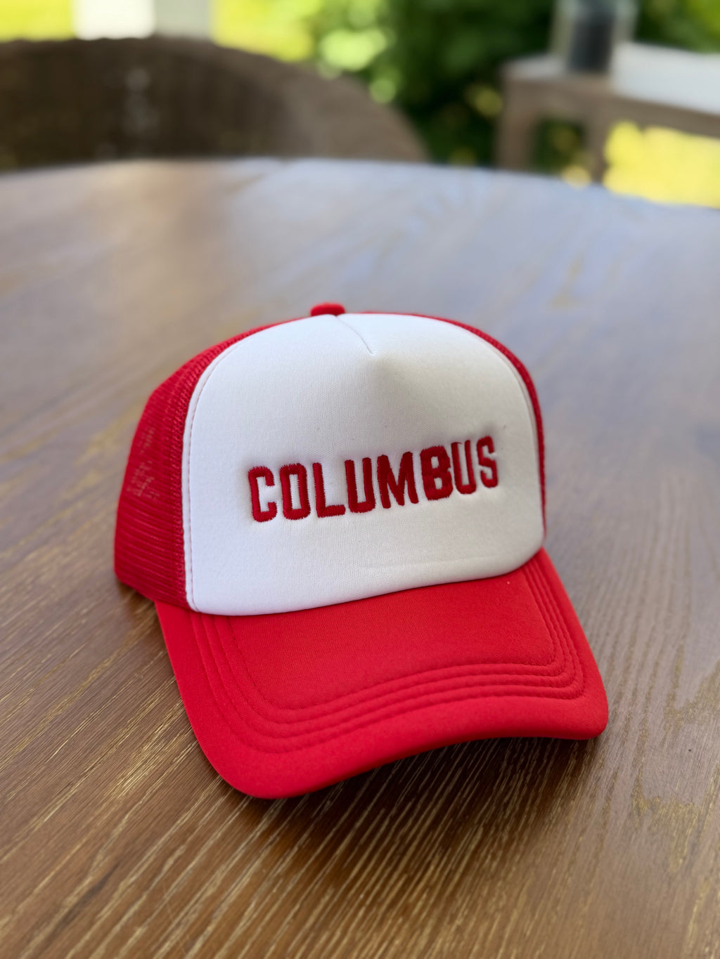 Columbus Embroidered Hat | Red