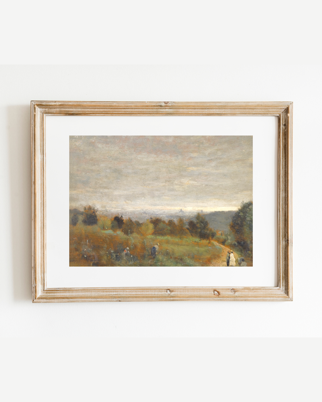French Fields Landscape Antique Art Print