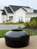 Black Textured Vase Large