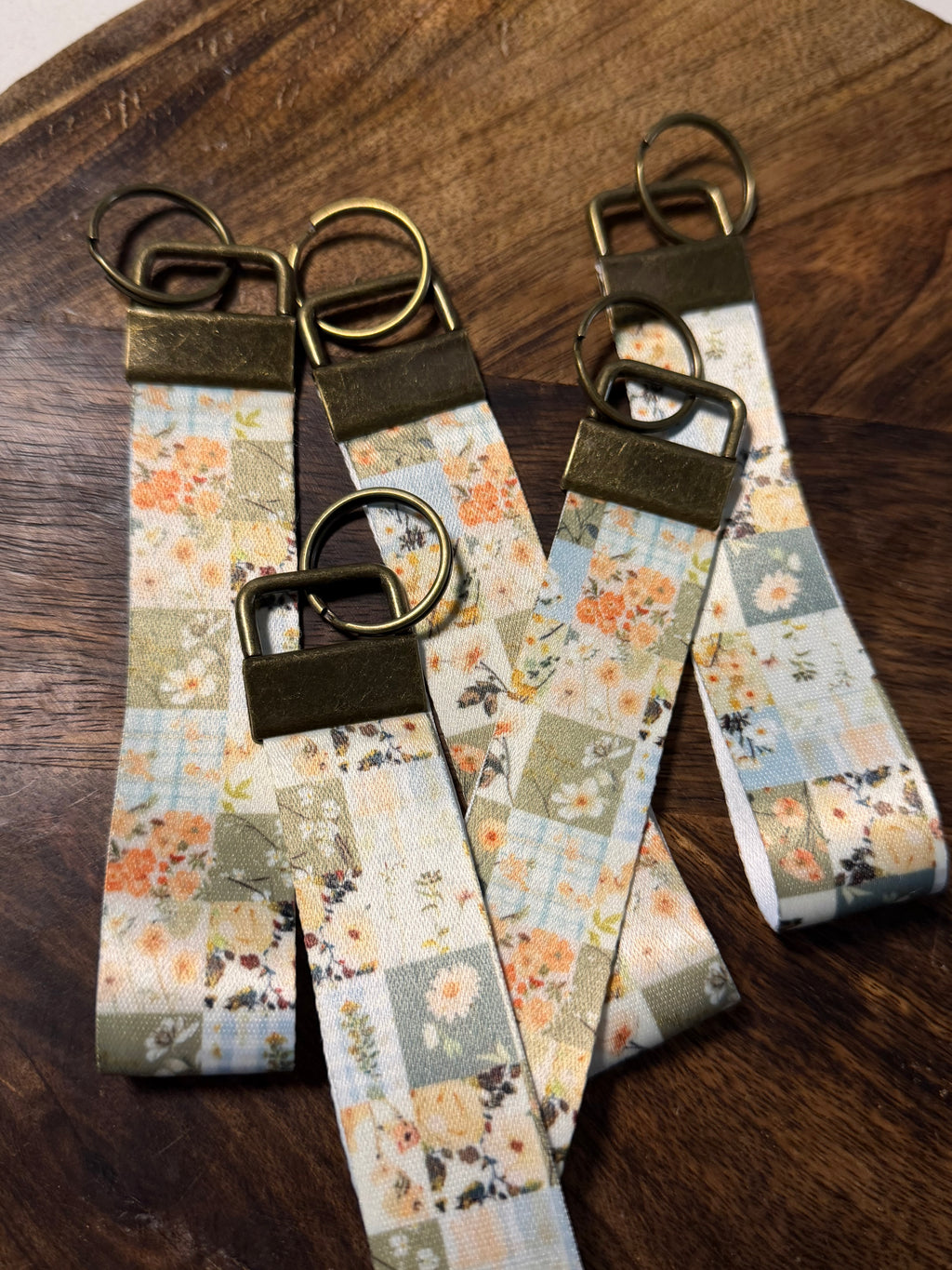Meadow Quilted Flowers Key Fob