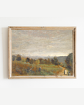 French Fields Landscape Antique Art Print