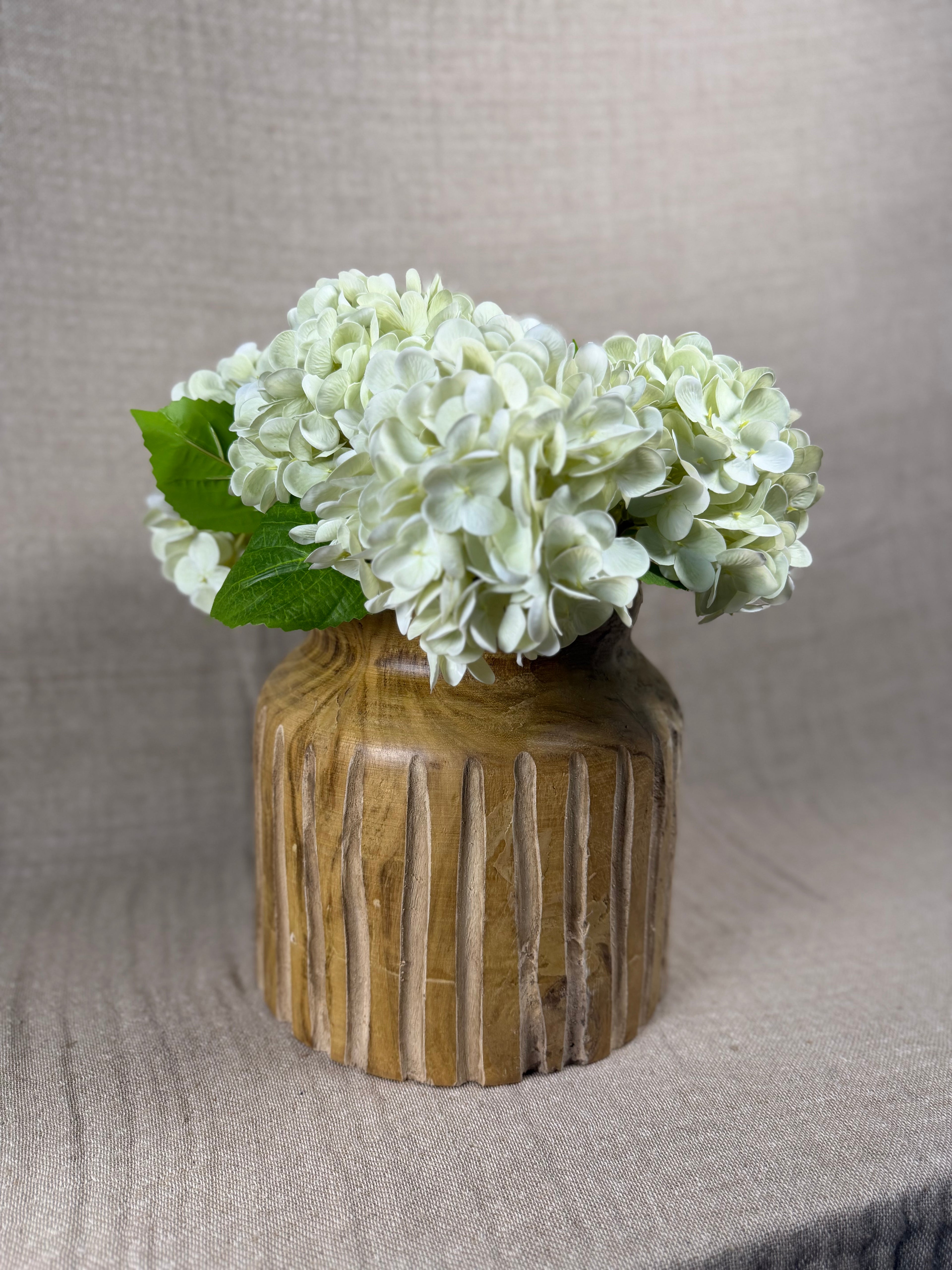 Carved Wooden Vessel 8.75”