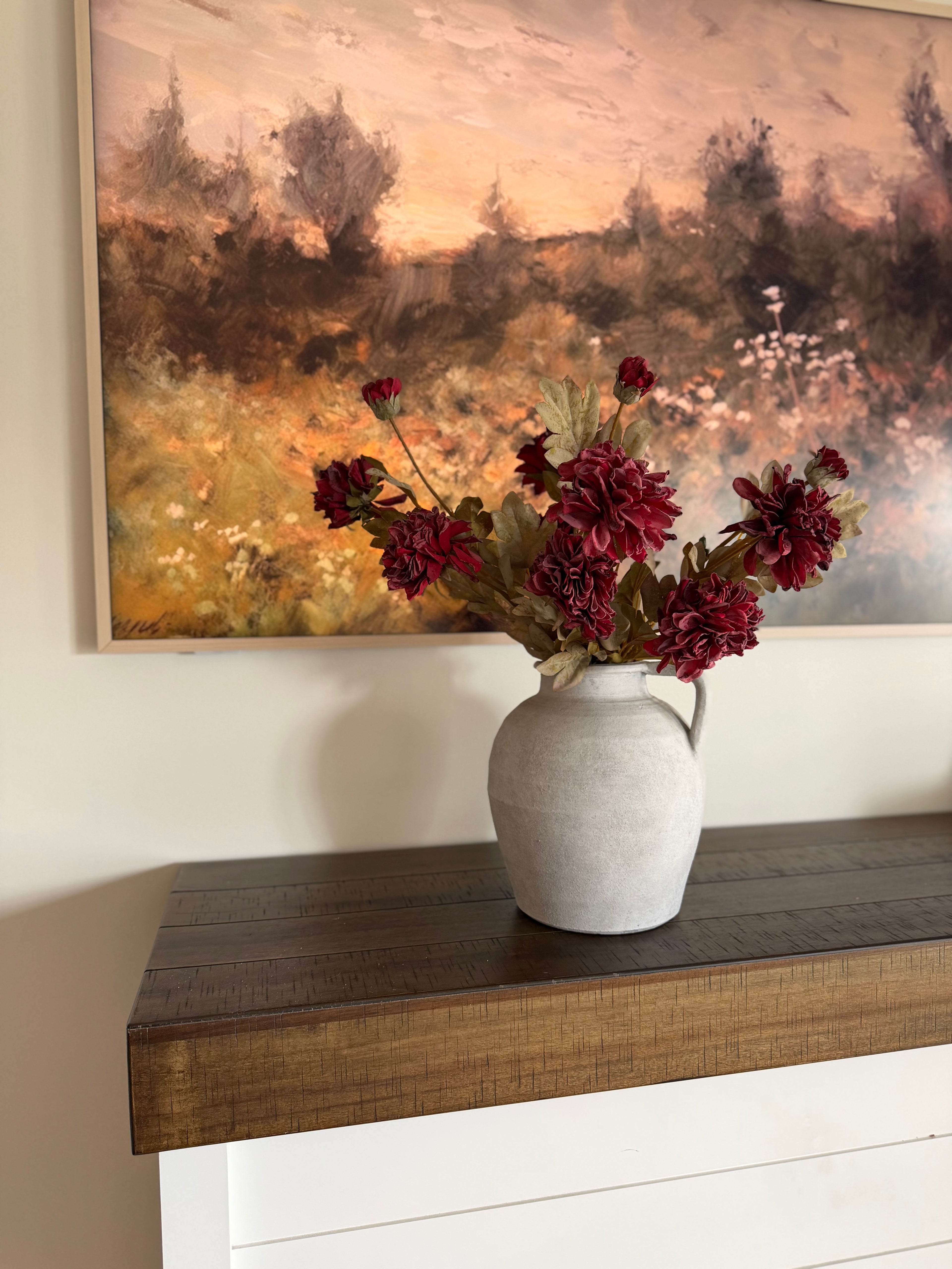 Burgundy Dahlia Spray 27”