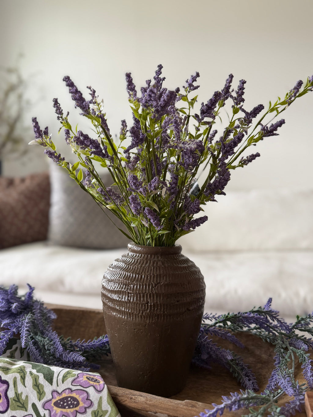 Lavender Wildflower Spray 21”