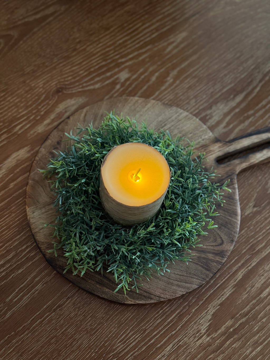 Dusty Rosemary Candle Ring 4”