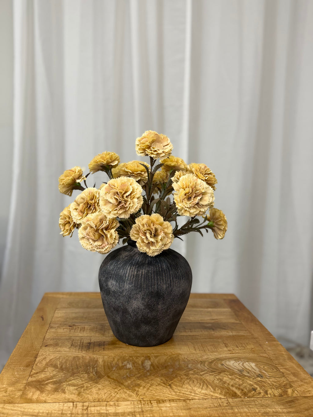 Golden Carnation Spray 15.75”