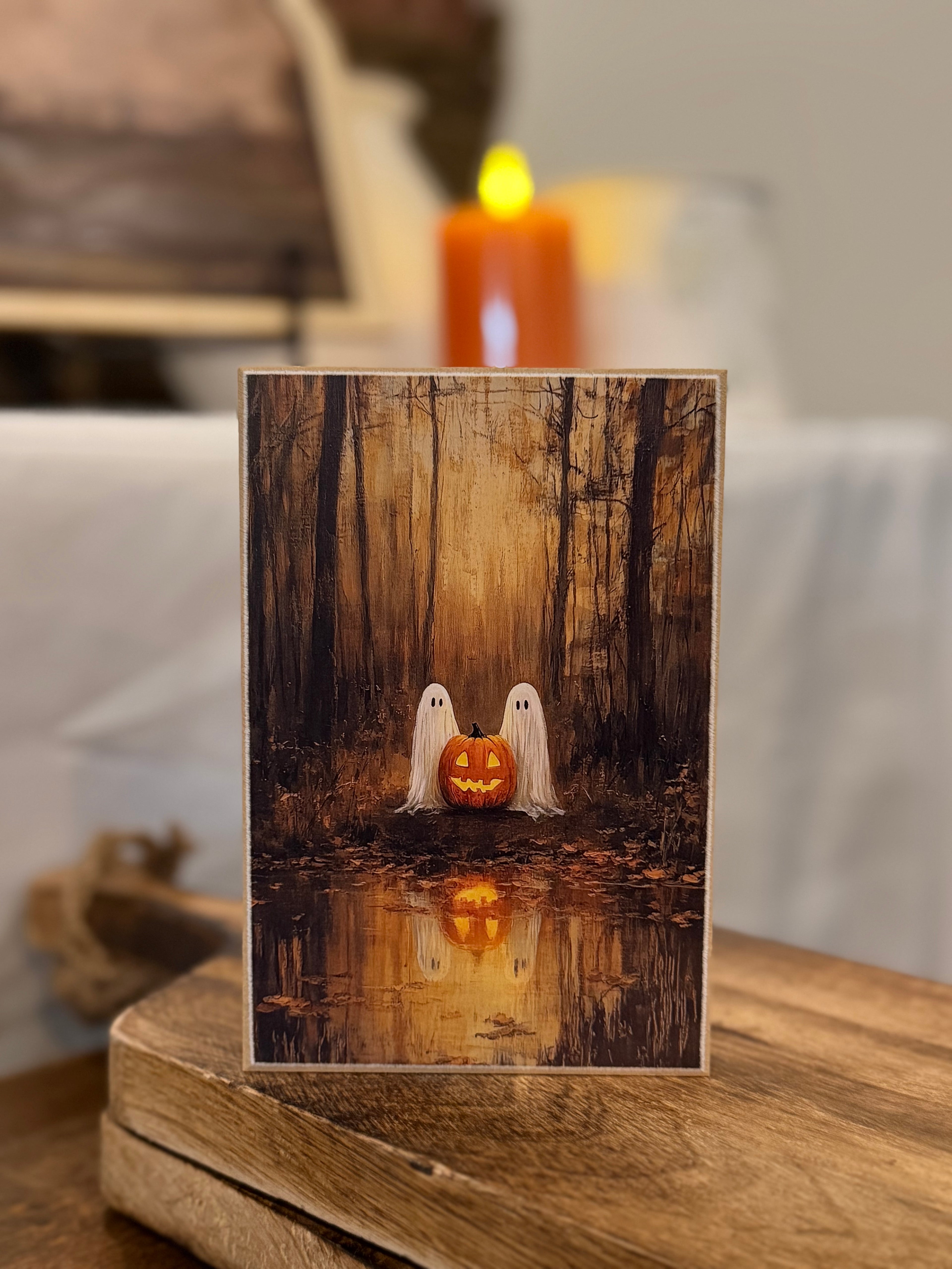 Pumpkin Reflection 4x6 Block