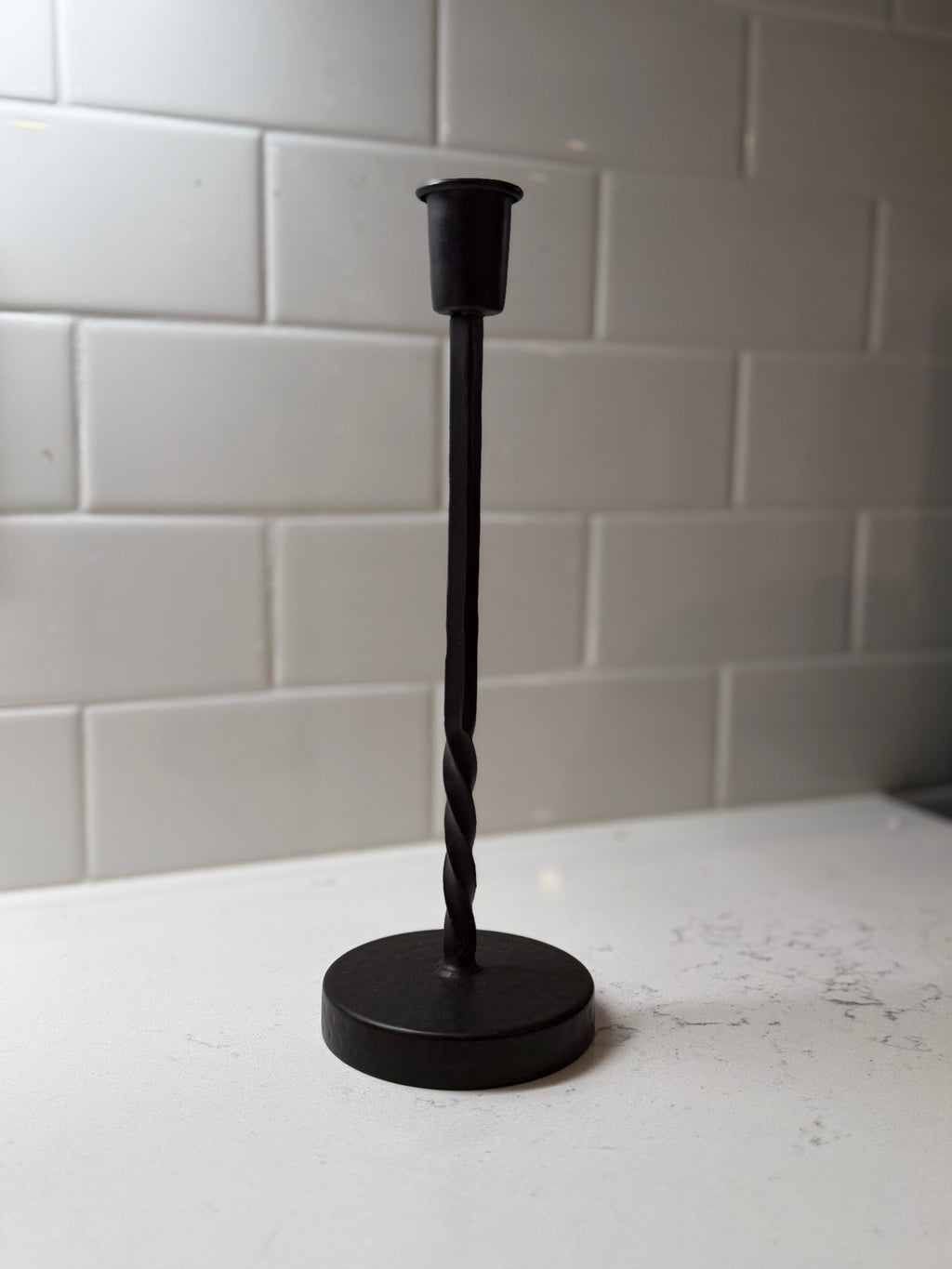 Black Taper Holder 10”