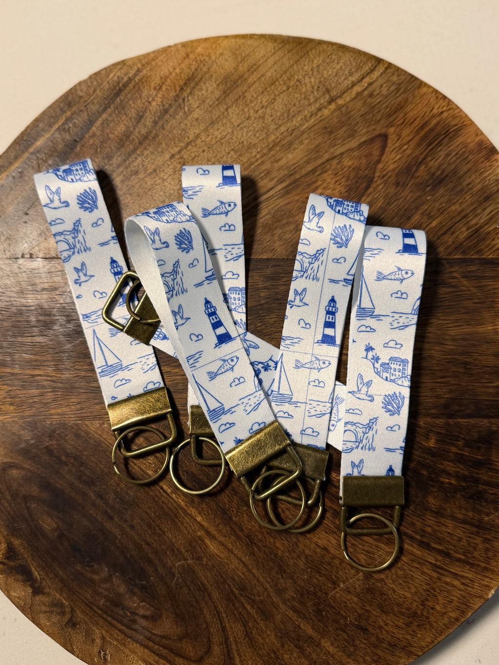 Coastal Inlet Icons Key Fob