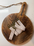 Neutral Leopard Heavyweight Key Fob