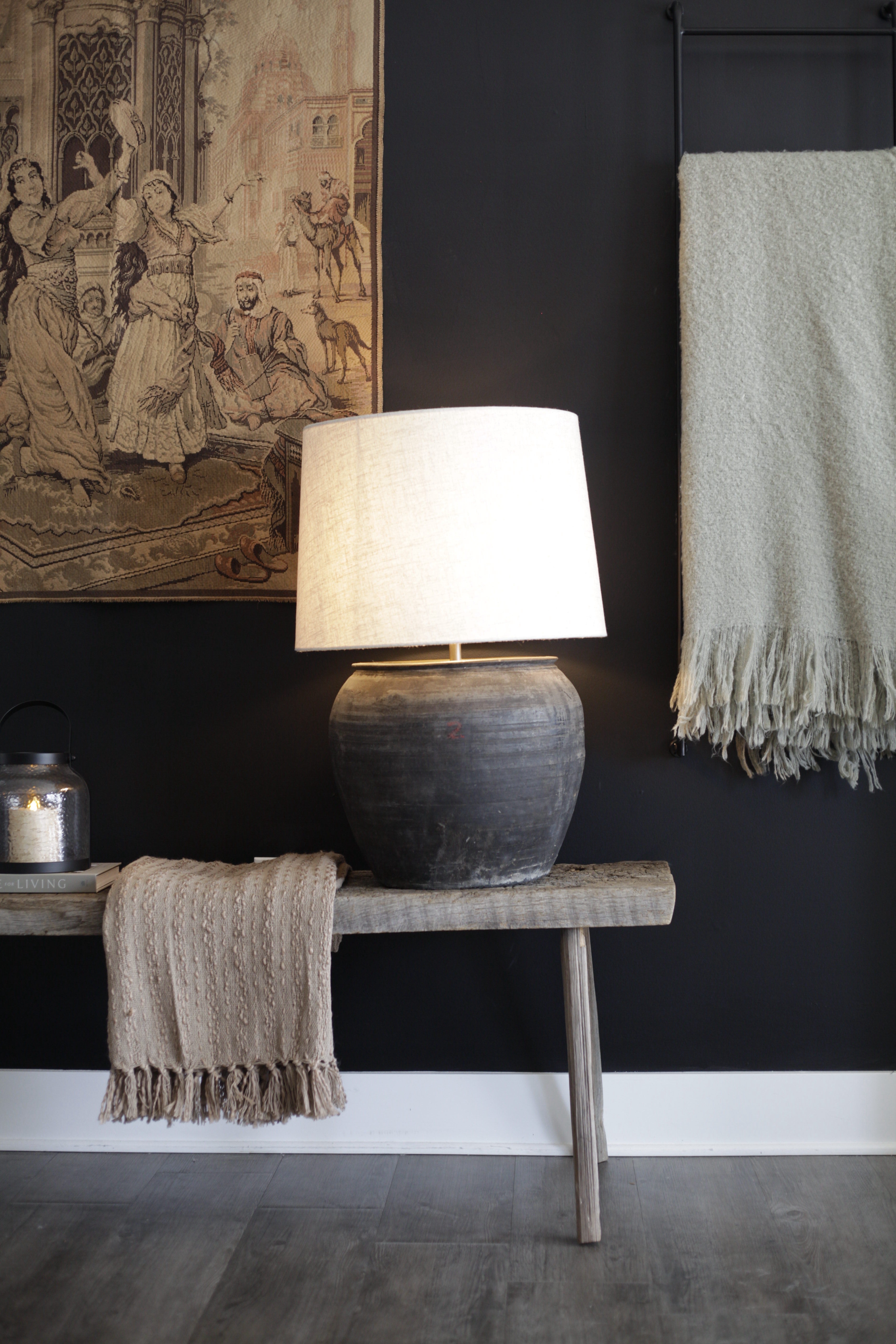 Found Cunmin Clay Pot Table Lamp