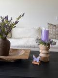 Lilac and Lace Candle Ring 3.5”