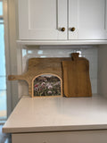 Cottage Field of Flowers Landscape Arched Frame