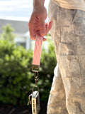 Key Fob in Pink Stripe