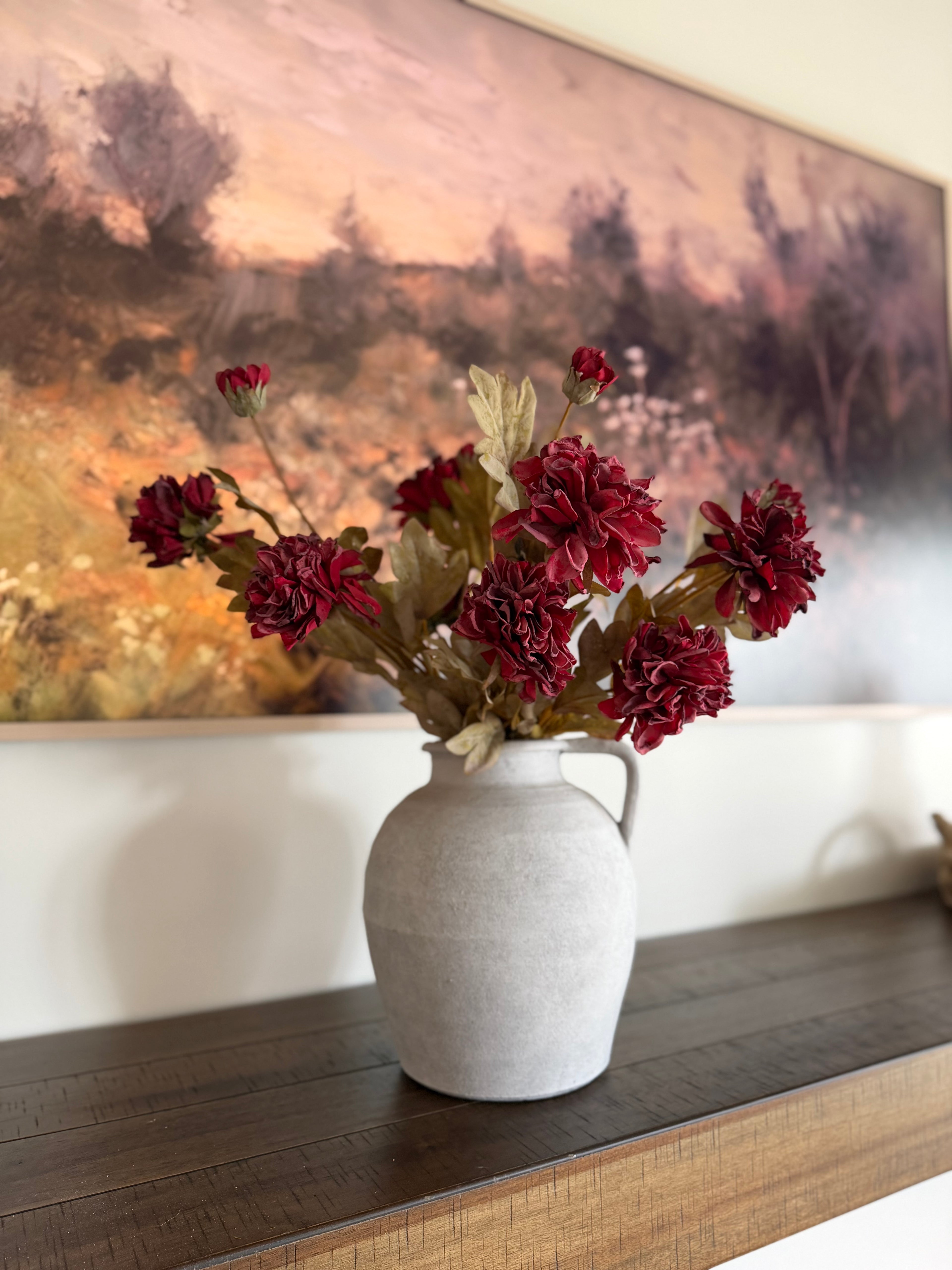 Burgundy Dahlia Spray 27”