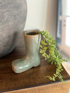 Small Ceramic Rain Boot Planter 3.25”