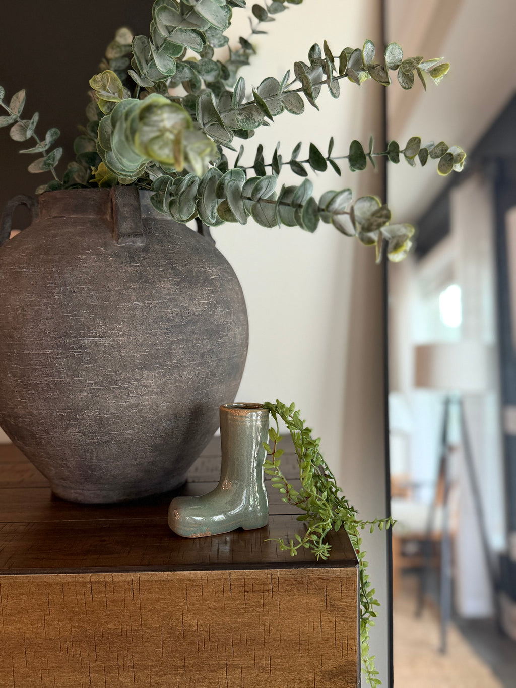 Small Ceramic Rain Boot Planter 3.25”