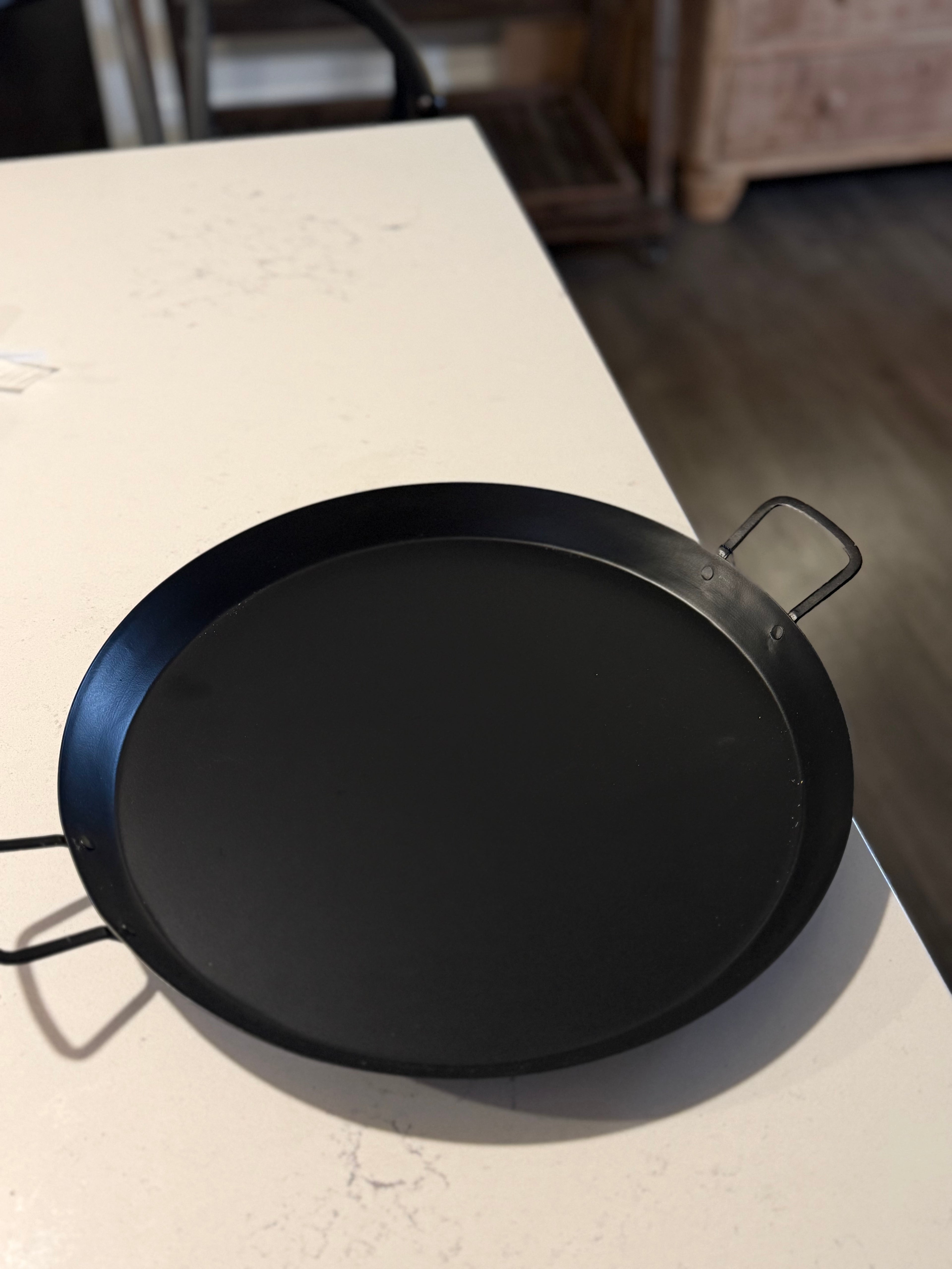 Rustic Black Metal Tray