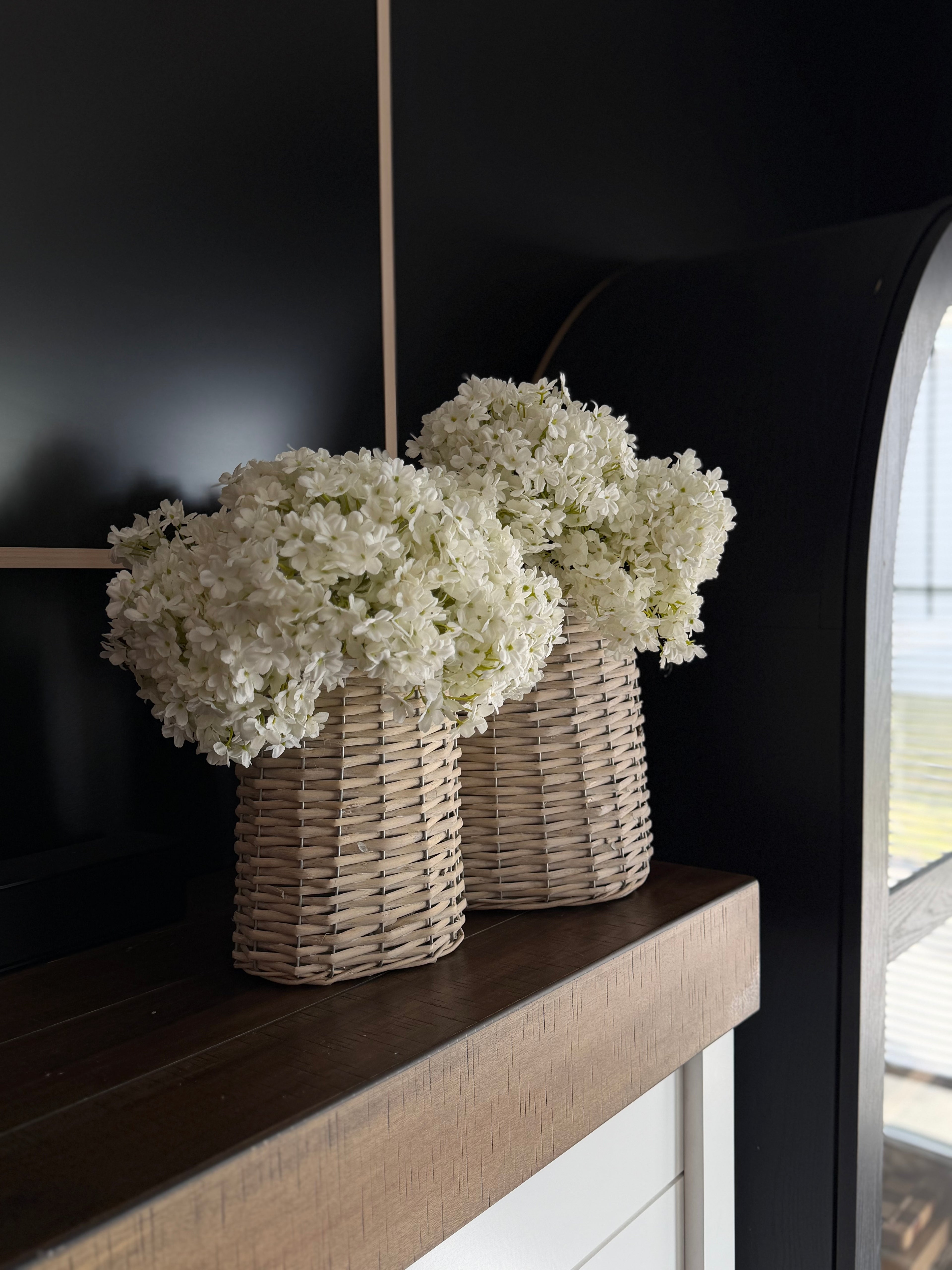 White Lilac Stem 13”