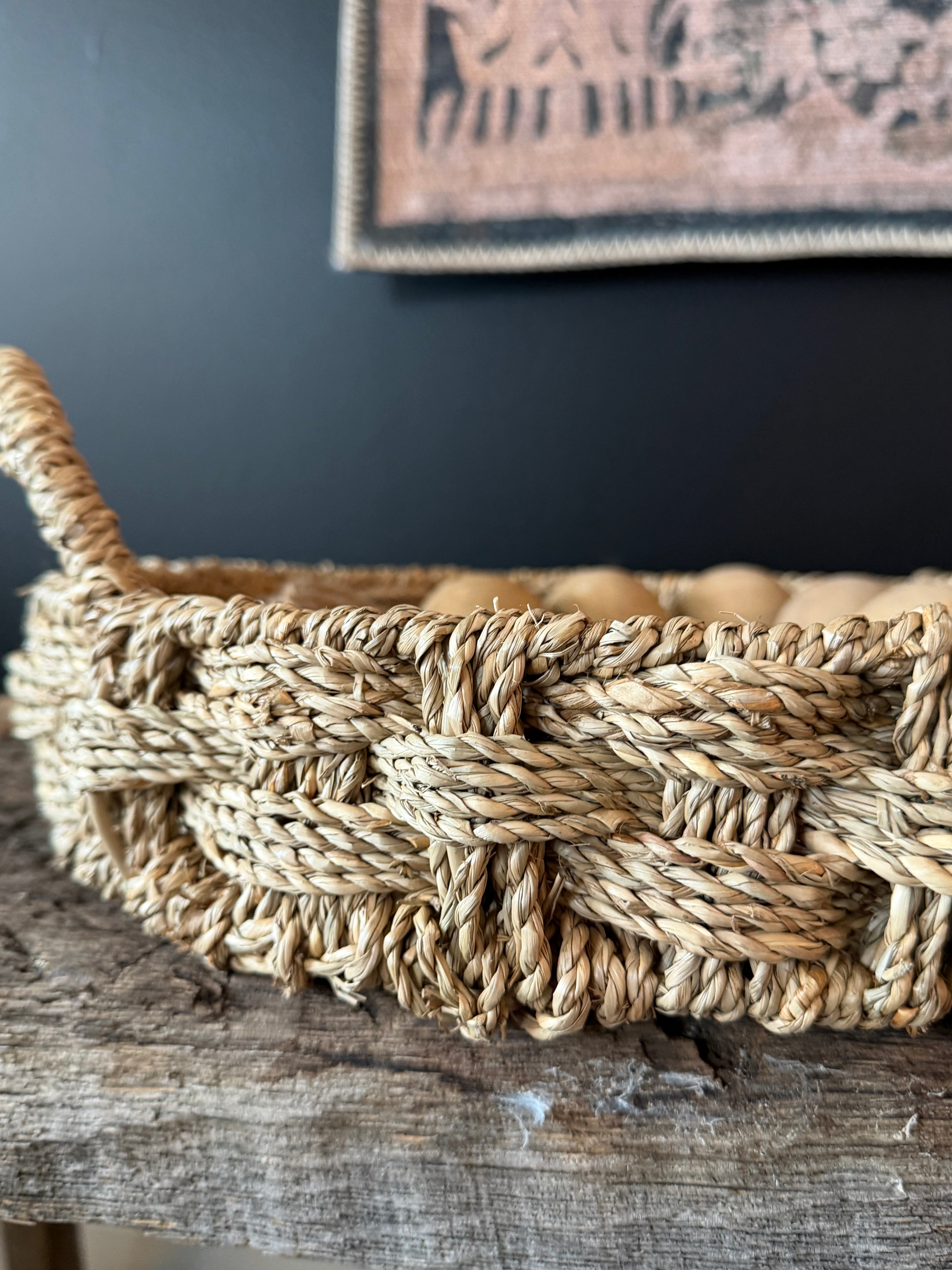 Jude Handmade Seagrass Braided Tray 18”