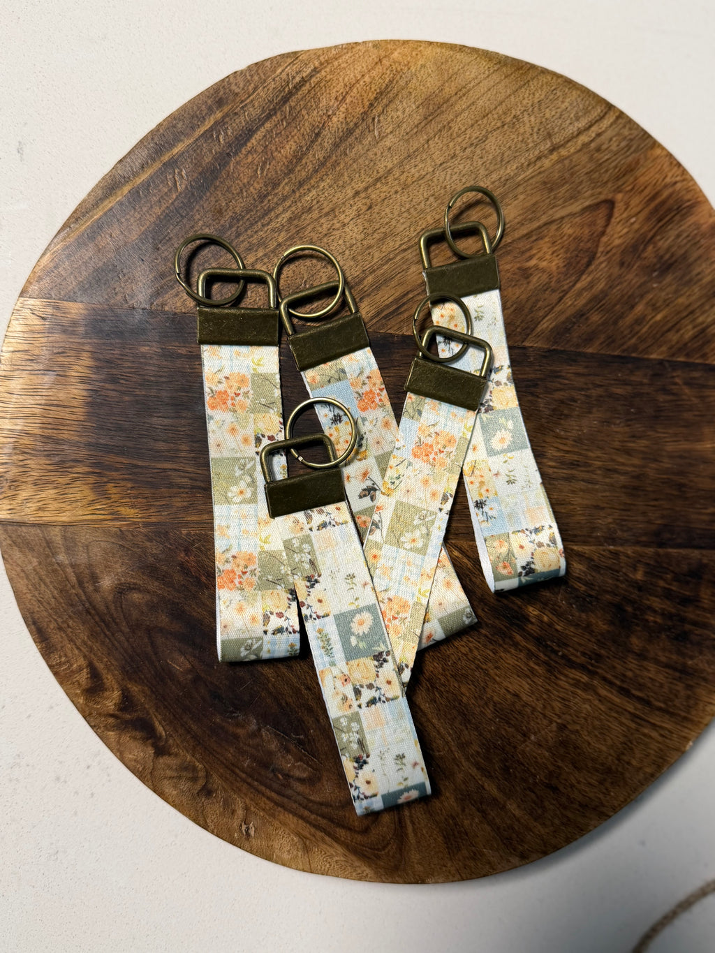 Meadow Quilted Flowers Key Fob