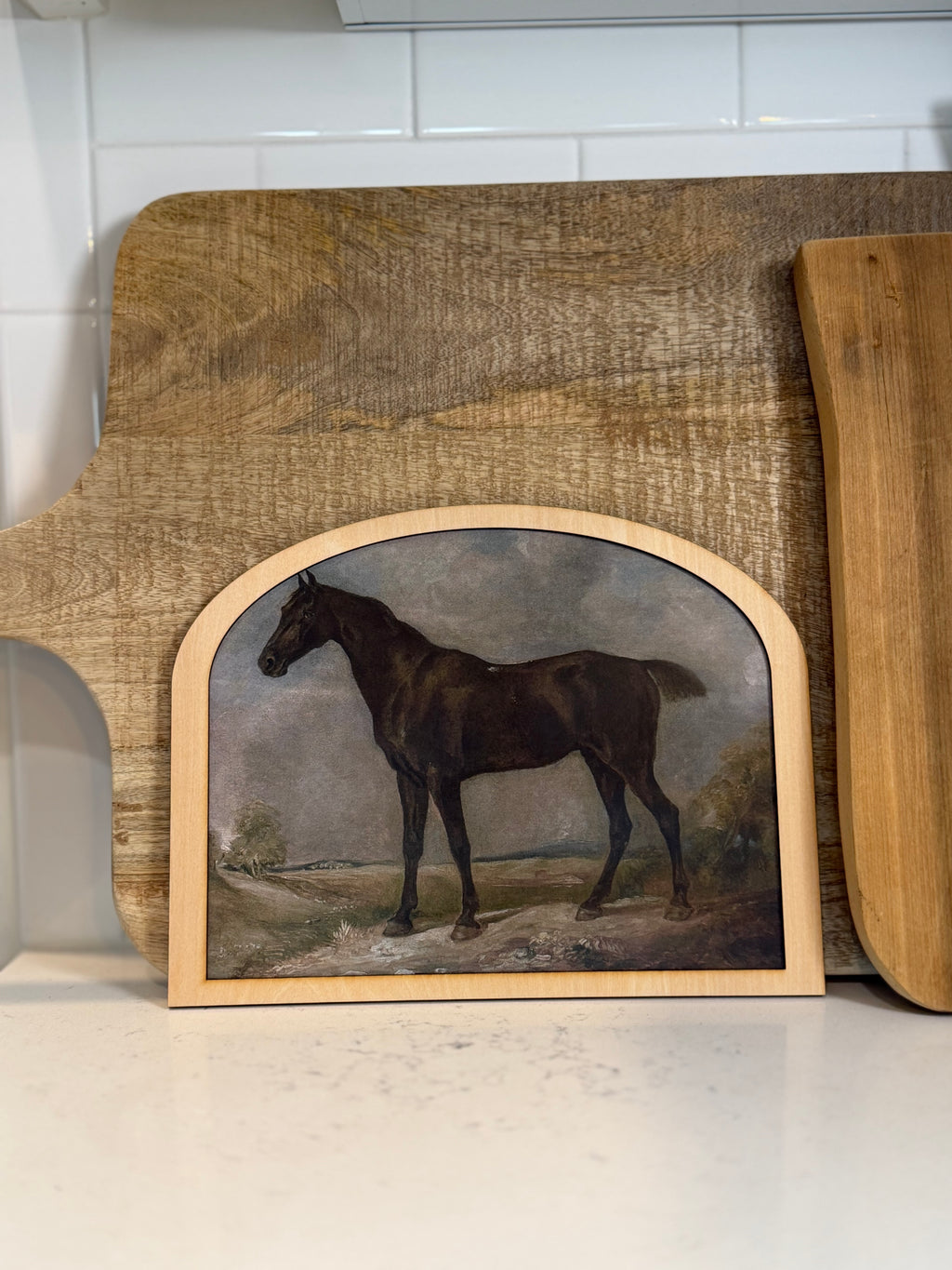 Dark Horse Landscape Arched Frame