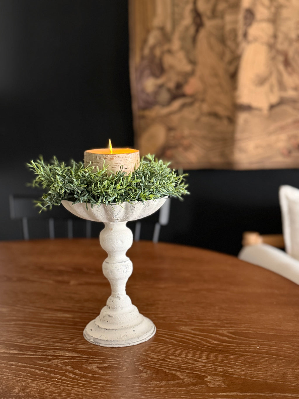 Dusty Rosemary Candle Ring 4”
