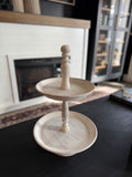 Mango Wood Two-Tier Stand