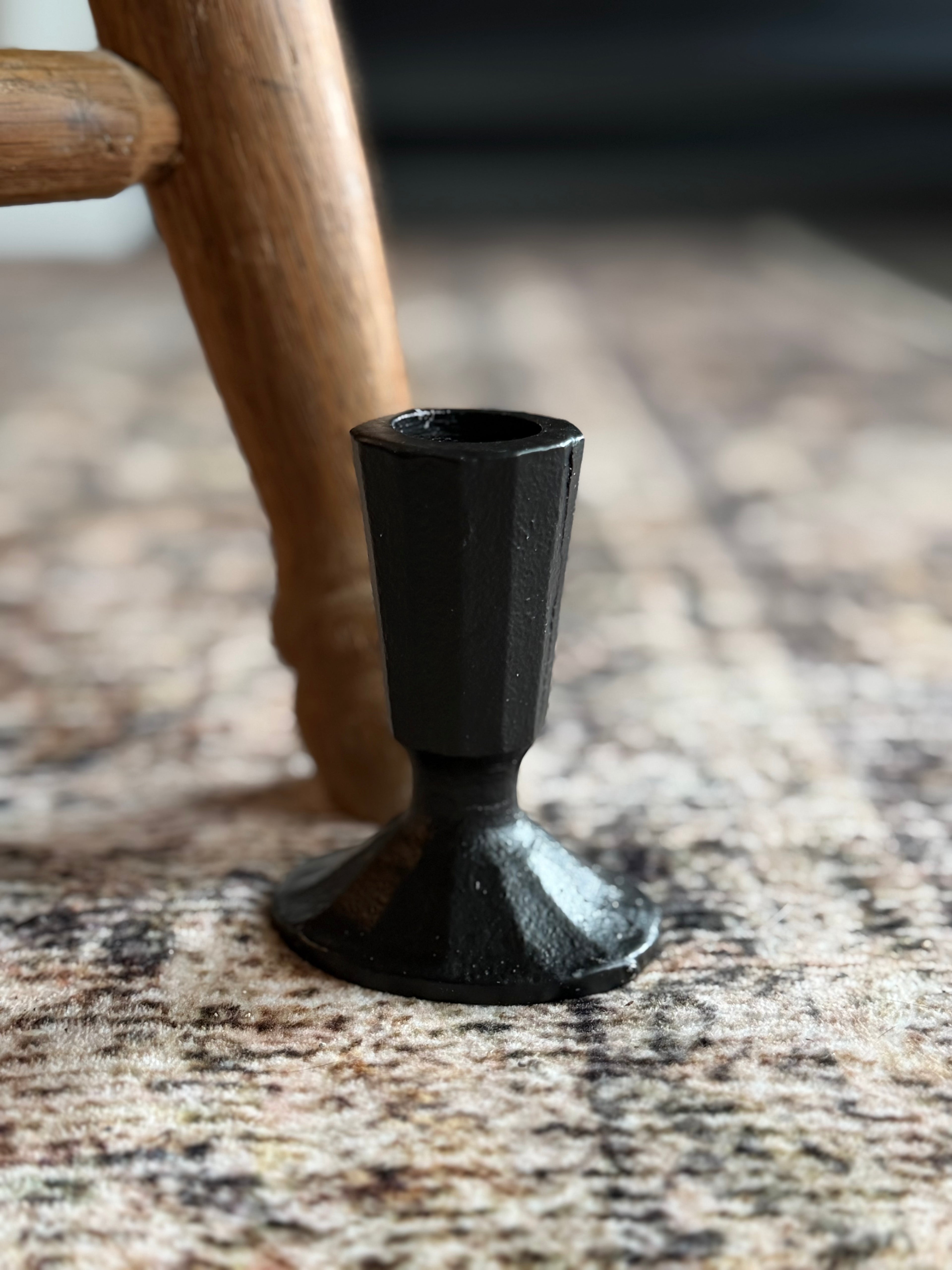 Cast Iron Taper Holder - Onyx