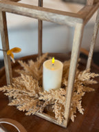 Flocked Wheat Candle Ring, Blonde