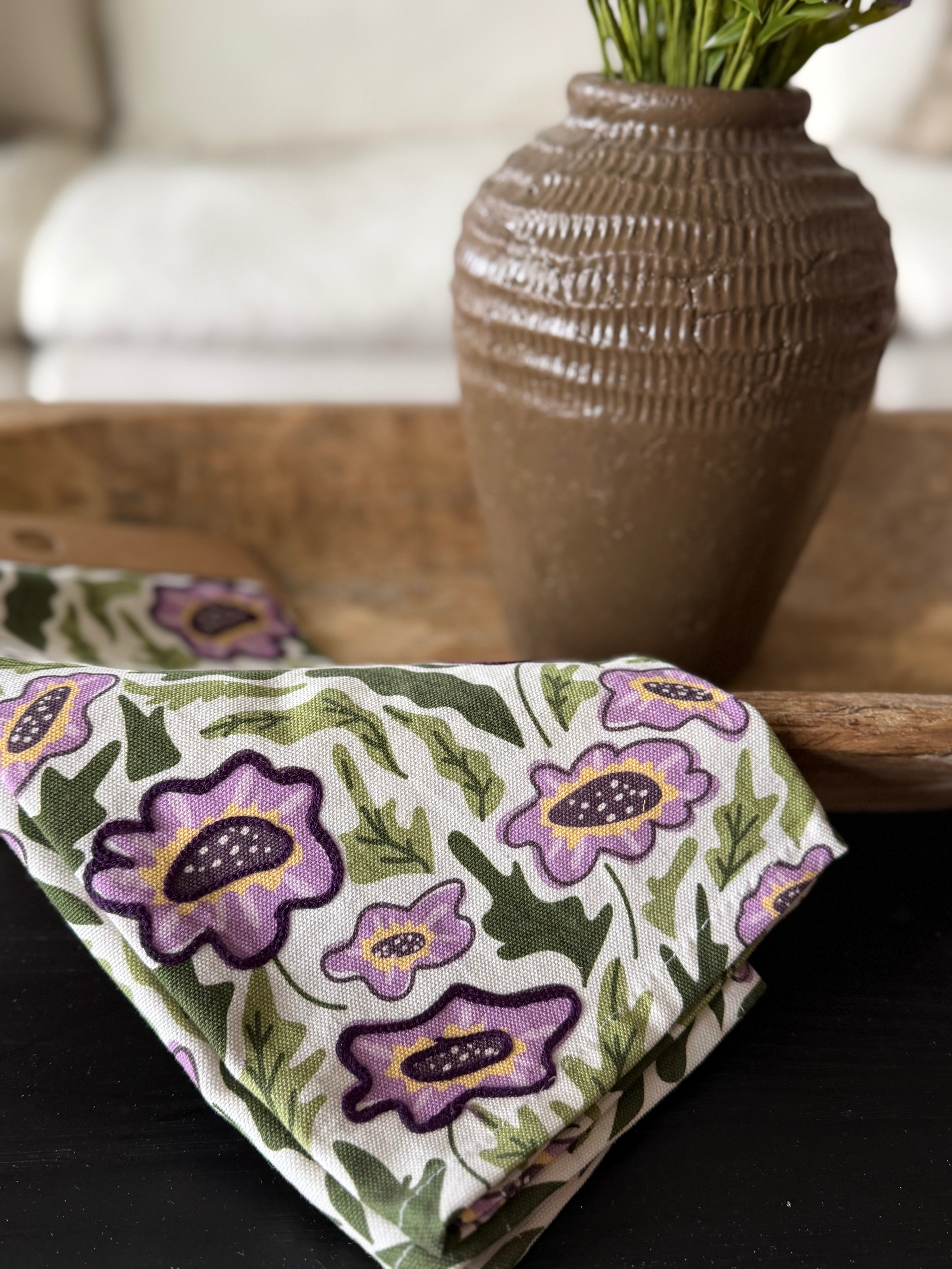 Pansy Tea Towel