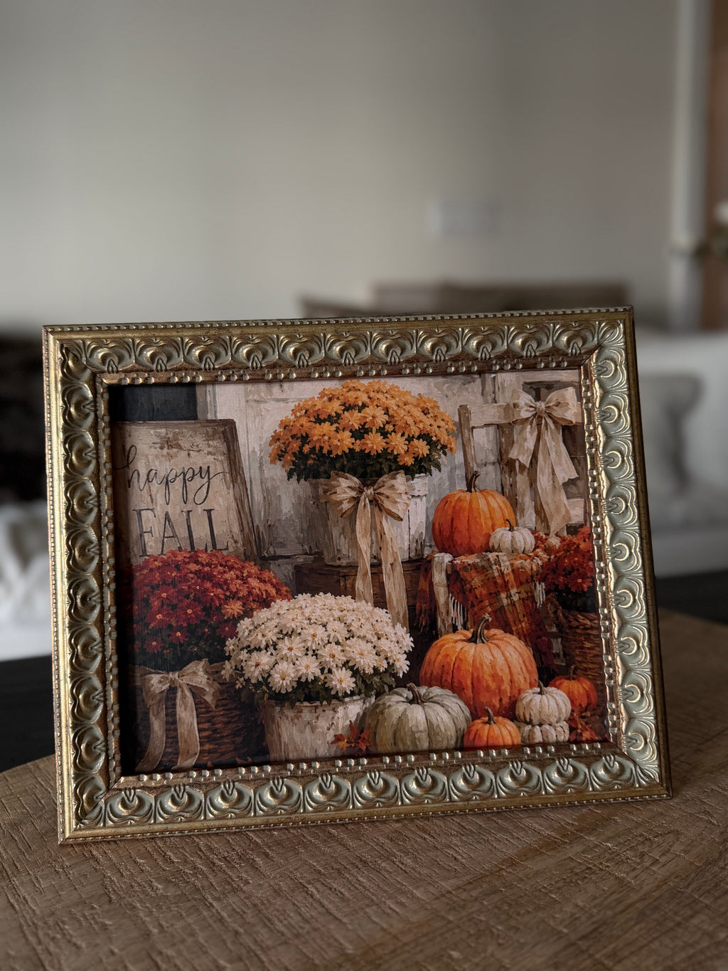 Autumn Harvest Large Gilded Frame Art 8x10