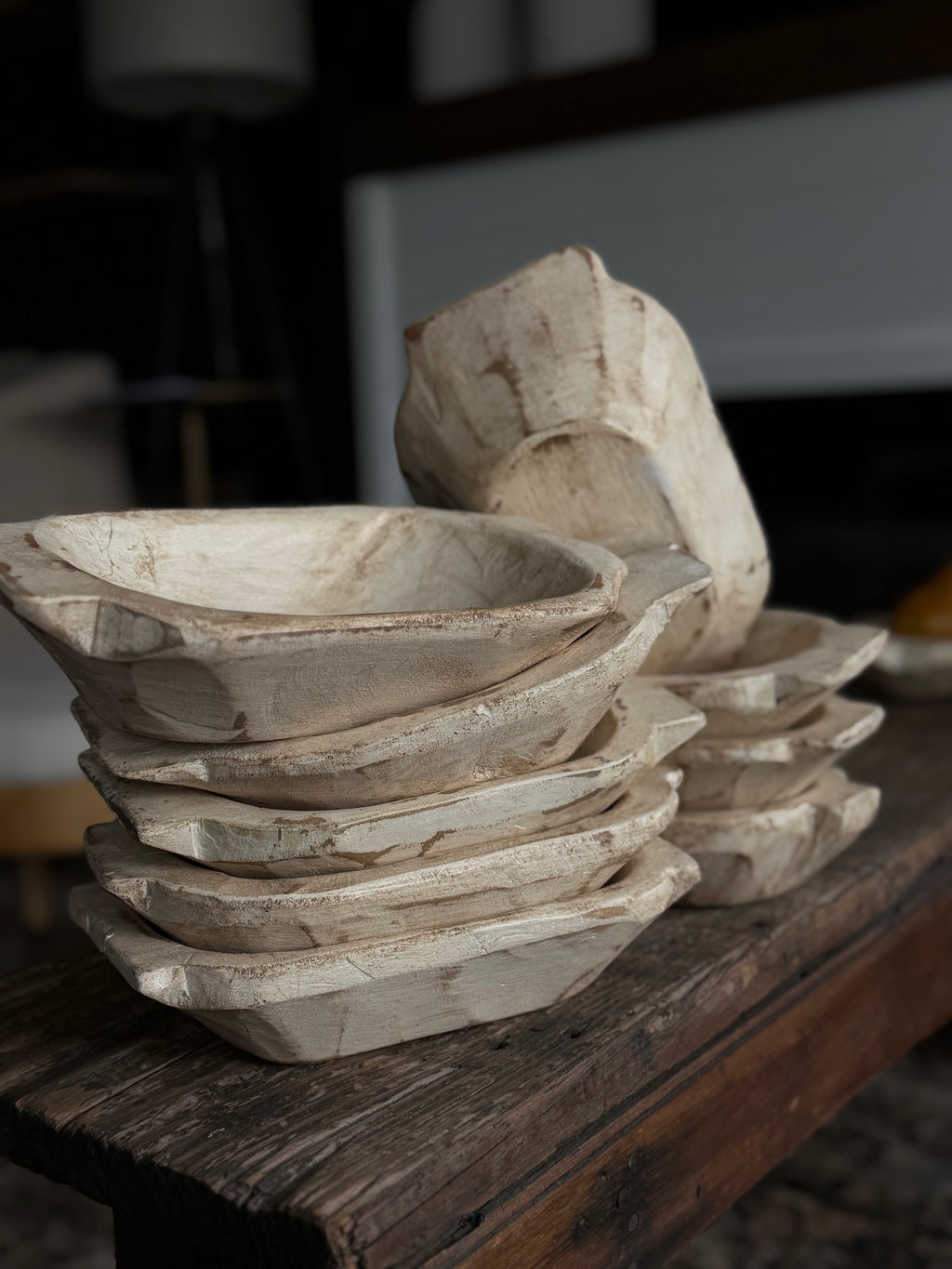Antique Wash Dough Bowl