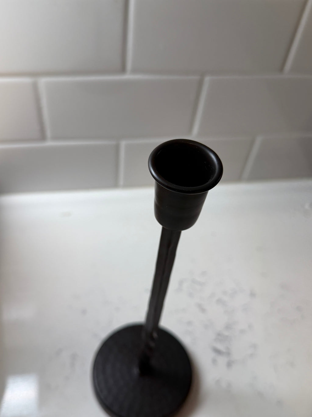 Black Taper Holder 10”