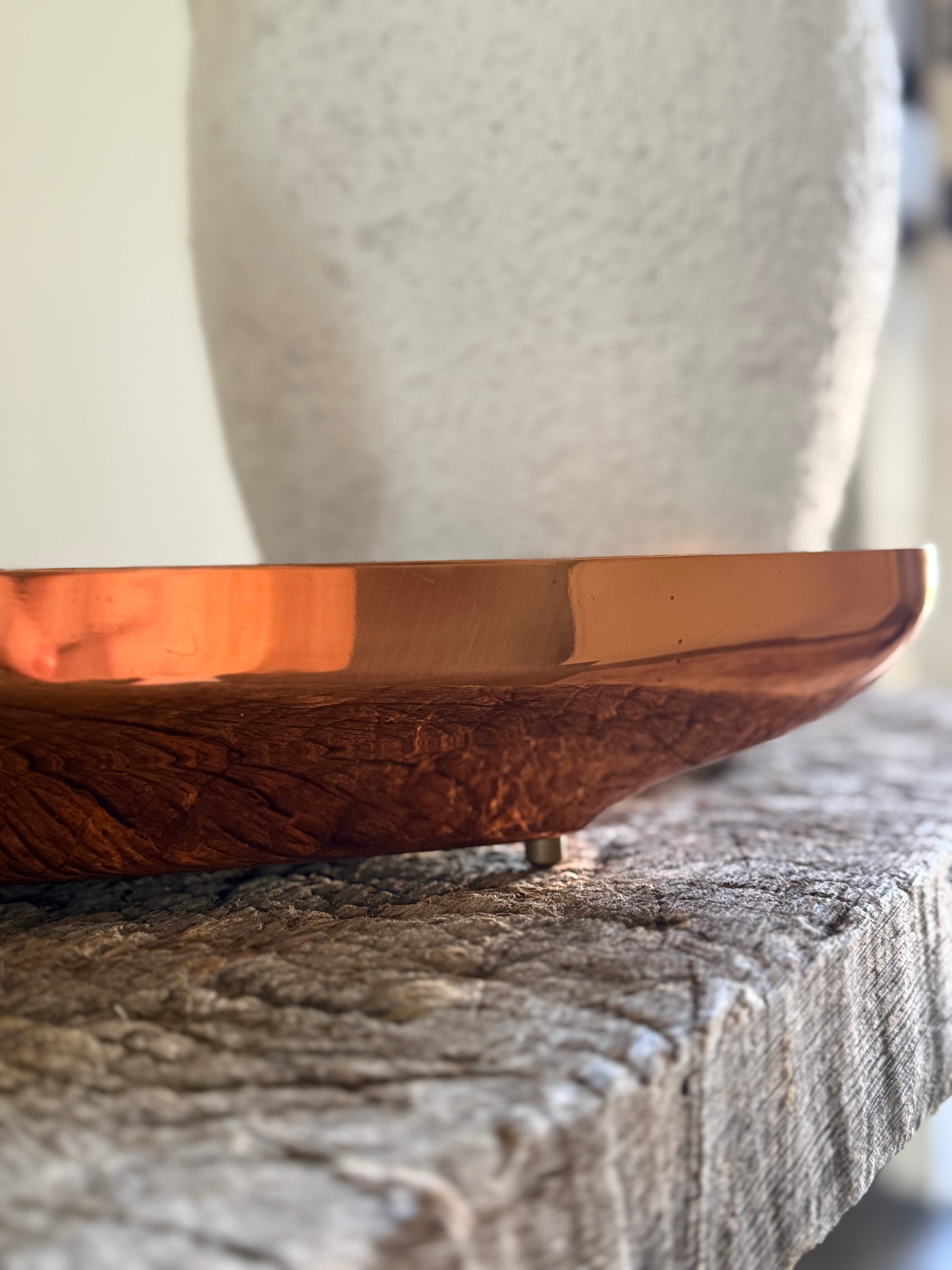 Copper Footed Tray