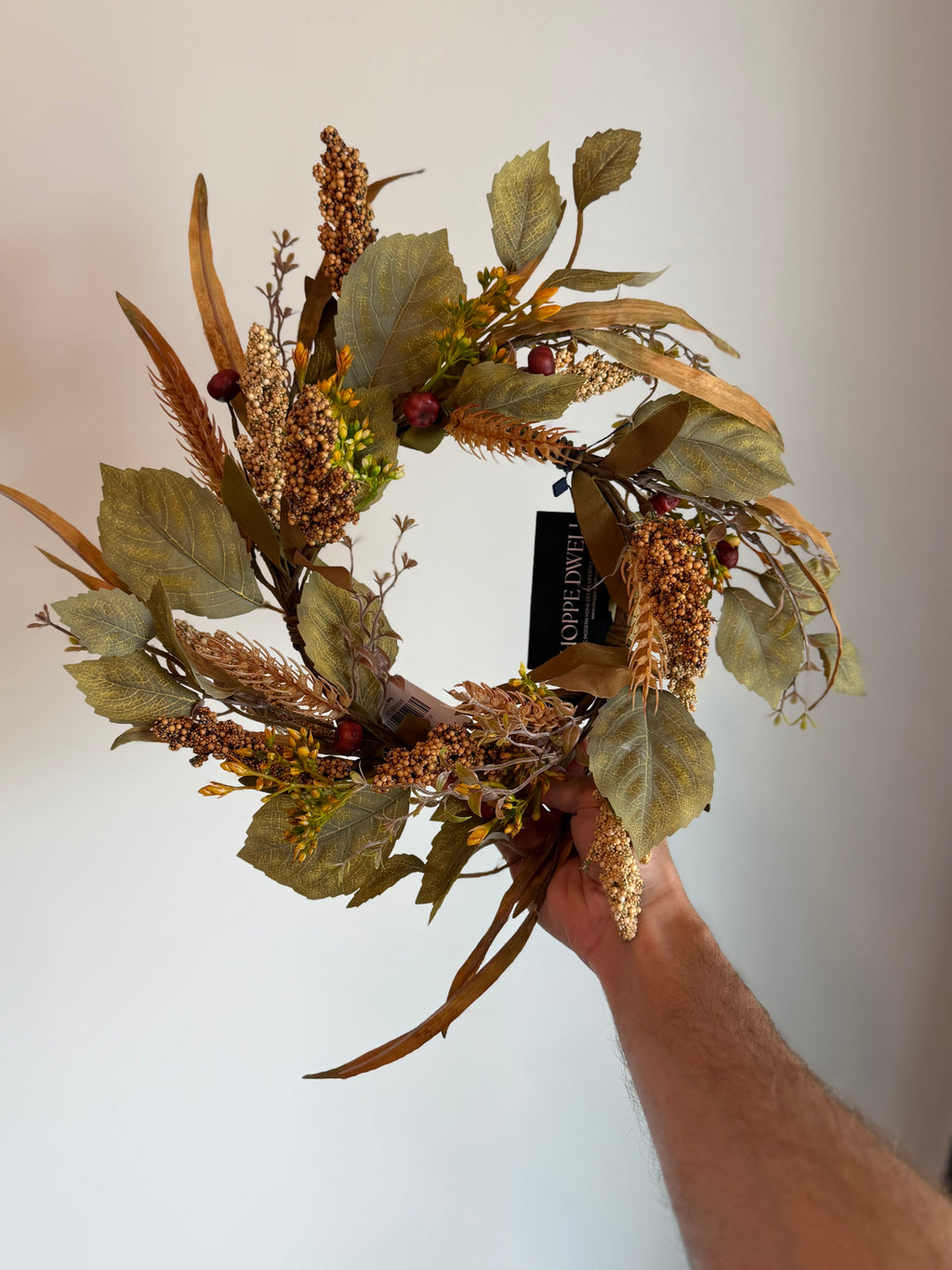 Wheat Berry Candle Ring 6.5in